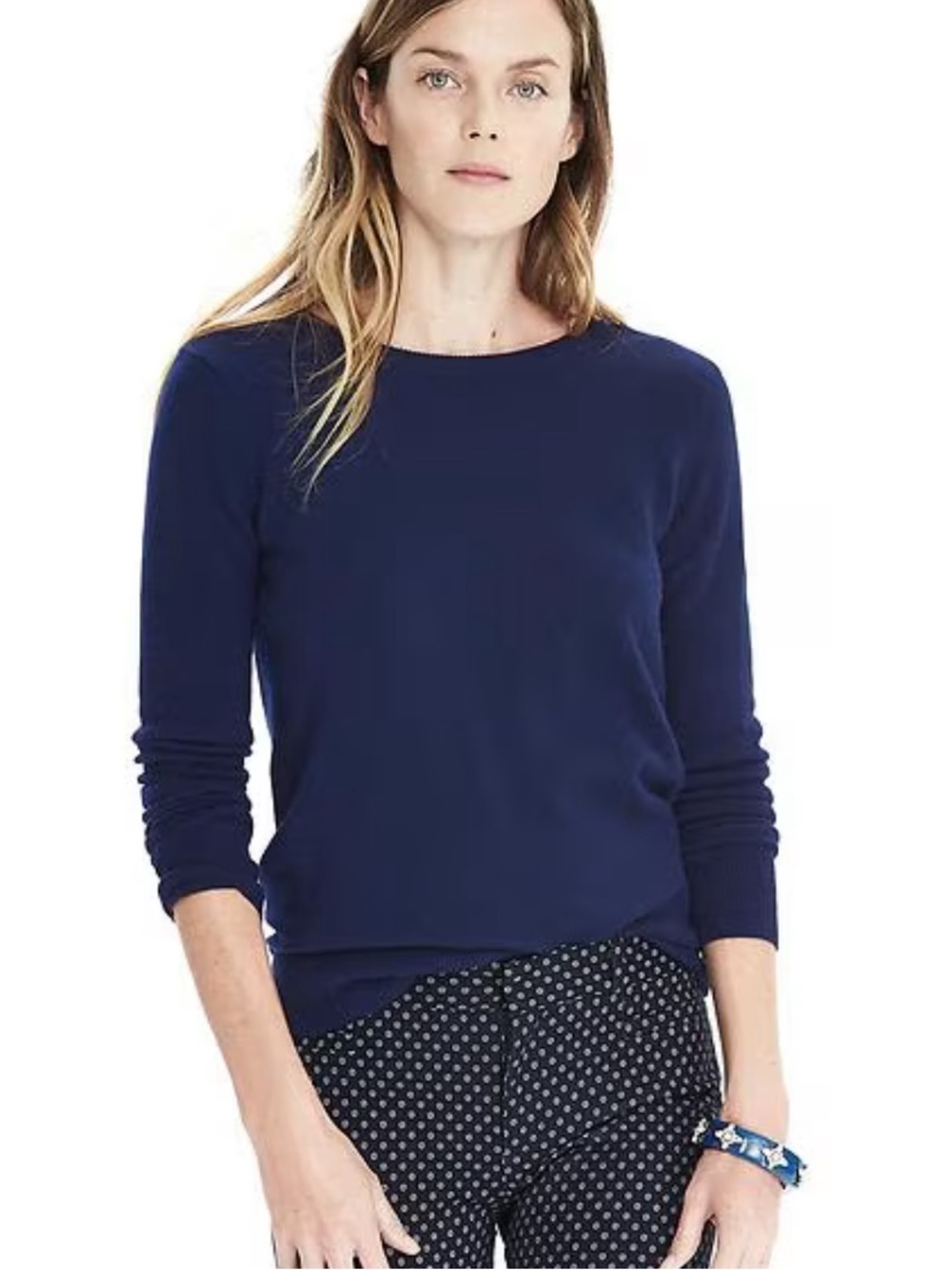 Todd & Duncan X Banana Republic Scottish Cashmere Bow Back Sweater Sz XL Navy
